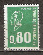 Timbre France Y&T N°1891 (08) Obl  Marianne De Béquet.  0 F.80 Vert. Cote 0,15 € - 1971-1976 Marianne Of Béquet