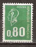Timbre France Y&T N°1891 (09) Obl  Marianne De Béquet.  0 F.80 Vert. Cote 0,15 € - 1971-1976 Marianne Of Béquet