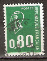 Timbre France Y&T N°1891 (11) Obl  Marianne De Béquet.  0 F.80 Vert. Cote 0,15 € - 1971-1976 Marianne Of Béquet