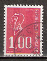 Timbre France Y&T N°1892 (04) Obl  Marianne De Béquet.  1 F.00. Rouge. Cote 0,15 € - 1971-1976 Marianne Of Béquet