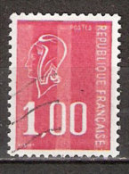Timbre France Y&T N°1892 (07) Obl  Marianne De Béquet.  1 F.00. Rouge. Cote 0,15 € - 1971-1976 Marianne Of Béquet