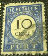 Netherlands 1881 Postage Due 10c - Used - Strafportzegels