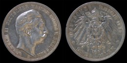 Germany Prussia Wilhelm II 3 Mark 1911A - 2, 3 & 5 Mark Argent