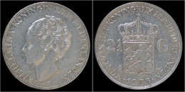 Netherlands Wilhelmina I 2 1/2 Gulden(rijksdaalder)1933 - 2 1/2 Florín Holandés (Gulden)