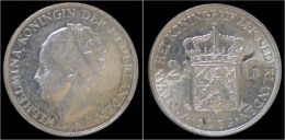 Netherlands Wilhelmina I 2 1/2 Gulden(rijksdaalder)1939 - 2 1/2 Gulden