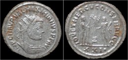 Diocletian Silvered Antoninianus Jupiter Standing Right - La Tetrarchía Y Constantino I El Magno (284 / 307)