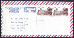 Lettre RECOMMANDEE  Cachet  FLORIDA    Le 14 XII 1982   BANDE De 2 Timbres   Pour LAUSANNE   PAR AVION - Briefe U. Dokumente