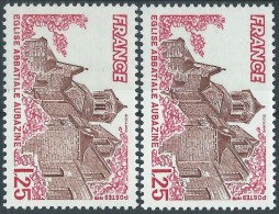 [07] Variété : N° 2001 Abbatiale Aubazine Brun-rouge Au Lieu De Brun + Normal  ** - Unused Stamps
