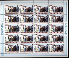 Rwanda - 1300A & 1300B - Feuilles Entières (20x) - Pas Emis - 1987 - MNH - CV : 6400€ - Unused Stamps
