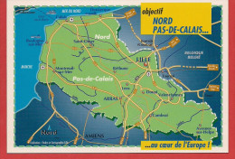59 - Carte Contour Géographique Du Département Du NORD - Cartes Géographiques