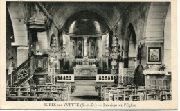 CPSM  91  BURES SUR YVETTE INTERIEUR DE L EGLISE 1954 - Bures Sur Yvette