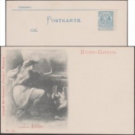 München 1899, Privatpost Courier, Ganzsache. Bilder Galerie. Angelica Kauffmann. Ariane Abandonnée Par Thésée - Mythologie