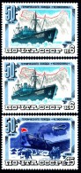RUSSIA/URSS 1984 Polar Arctic Tragedy Chelyuskin Set Of 3v** - Antarctische Expedities