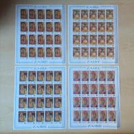 Zaire - 1323/1326 En Pages Complètes (20X) - Noël 1987 - MNH - Unused Stamps