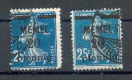 Memel 20a+b LUXUS Gest. 17EUR (N0358 - Memel (Klaïpeda) 1923