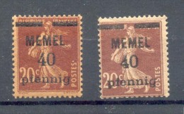 Memel 22a+b LUXUS** MNH POSTFRISCH 46EUR (N0355 - Memelland 1923