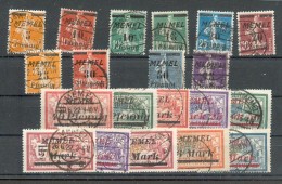 Memel 52/71 SATZ Gest. 150EUR (N0309 - Memelgebiet 1923