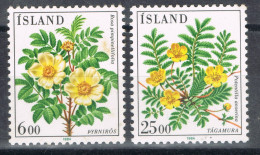 R 891. Serie  ISLANDIA 1984, Flowers, Flores, Rose, SG Num 641-642 ** - Ongebruikt