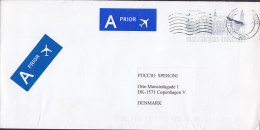 Belgium Postal Stationery Ganzsache Entier A Prior Par Avion Labels CHARLEROI Cachet GENT 200? Cover Lettre To Denmark - Omslagen