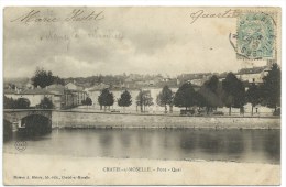 CPA / CHATEL / PONT QUAI / VOSGES / 1906 - Chatel Sur Moselle