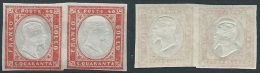 1861-63 REGNO EFFIGIE 40 CENT 16F COPPIA MNH ** - T221 - Neufs