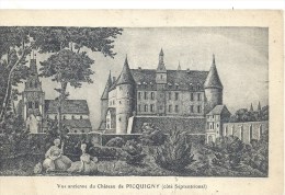 PICARDIE - 80 - SOMME - PICQUIGNY - Vue Ancienne Du Château D'après Gravure - Picquigny