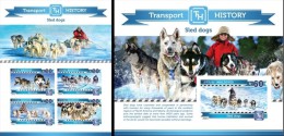 Maldives 2015, Transports, Sled Dogs, 4val In BF+BF IMPERFORATED - Other Means Of Transport