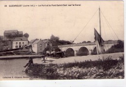 Guenrouet. Animée. Le Pont De St-Clair. Super Visuel Péniche Batellerie Navigation Gabare Marine Chantier Riviére Fleuve - Guenrouet