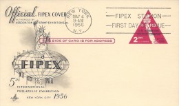 USA FIPEX POSTAL CARD Sc UX44 FDC 1956 - 1941-60