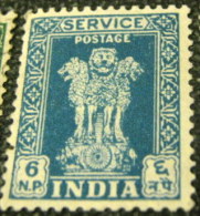 India 1957 Service Asokan Capital 6np - Mint - Ungebraucht