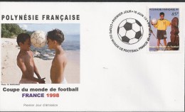 FDC Polynésie Coupe Du Monde De Football 1998 - FDC