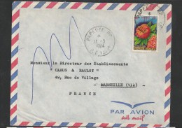 Polynésie Lettre Par Avion De 11 Mars  1964 Vers  Marseille - Briefe U. Dokumente