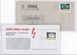 1309o: Personalisierte "Elektriker" Auf Zwei Briefen Aus Dem Bedarf - Personalisierte Briefmarken