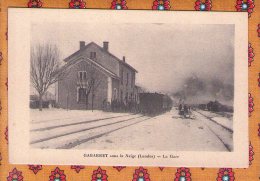 1 Cpa GABARRET Sous La Neige LA GARE - Gabarret