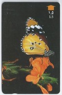 Telefoonkaart.- Oman. Plain Tiger - Phonecard - Telecard - Used Card - Vlinder. - Oman