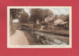 * CPA..dépt 77..VILLEPARISIS  :  Le Canal ,  Le  Pont Et La Maison Du Garde ..n°6398..Scan B   : Voir Les  2  Scans - Villeparisis
