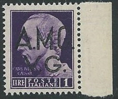 1945-47 TRIESTE AMG VG IMPERIALE 1 LIRA MNH ** - SV9-4 - Mint/hinged