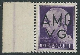 1945-47 TRIESTE AMG VG IMPERIALE 1 LIRA MNH ** - SV9-6 - Mint/hinged