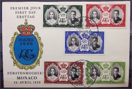 Ersttagskarte Zur Fürstenhochzeit Am 19.Avril 1956 - Gracia Patrizia + Rainier - Briefe U. Dokumente