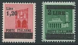 1945 LUOGOTENENZA SOPRASTAMPATO 2 VALORI MNH ** - SV10-9 - Mint/hinged