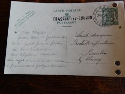 Griffe Frasnes-lez Couvin Sur CP - Obl Couvin Le 28/05/1935 - Langstempel