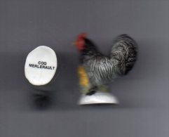 Fève COQ Race De Coq :  Merlerault Inscription Seule Dessous - Animali