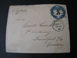 == US Cv, 1904  Newark Beach To Frankfurt - Briefe U. Dokumente
