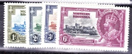 Northern Rhodesia, 1935, SG 18 - 21, Complete Set Of 4, Mint, Very Lightly Hinged - Rhodesia Del Nord (...-1963)