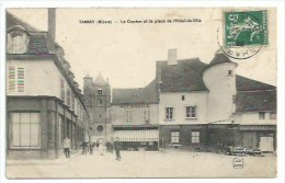 58 Tannay  - Le Clocher Et La Place De L'hotel De Ville - Tannay