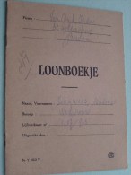 LOONBOEKJE Firma Van Dijck Isidoor Berchem Voor LAUWERS Werkvrouw Lijfrentkaart 1207/933 ! - Non Classés