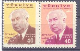 1957. Turkey, Mich.1516-17,2v, Mint/** - Nuovi