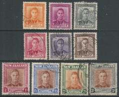 New Zealand. 1947-52 KGVI. Used Complete Set. SG 680-689. - Used Stamps