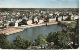 CPSM 53 CHATEAU GONTIER QUAI DE LAVAL VU DE LA PLACE SAINT JUST 1961 - Chateau Gontier