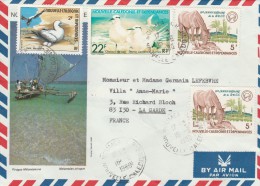 NOUVELLE CALEDONIE YT 399 + 415 + 416 SUR ENV NOUMEA 1980 POUR FRANCE       TDA42A - Brieven En Documenten